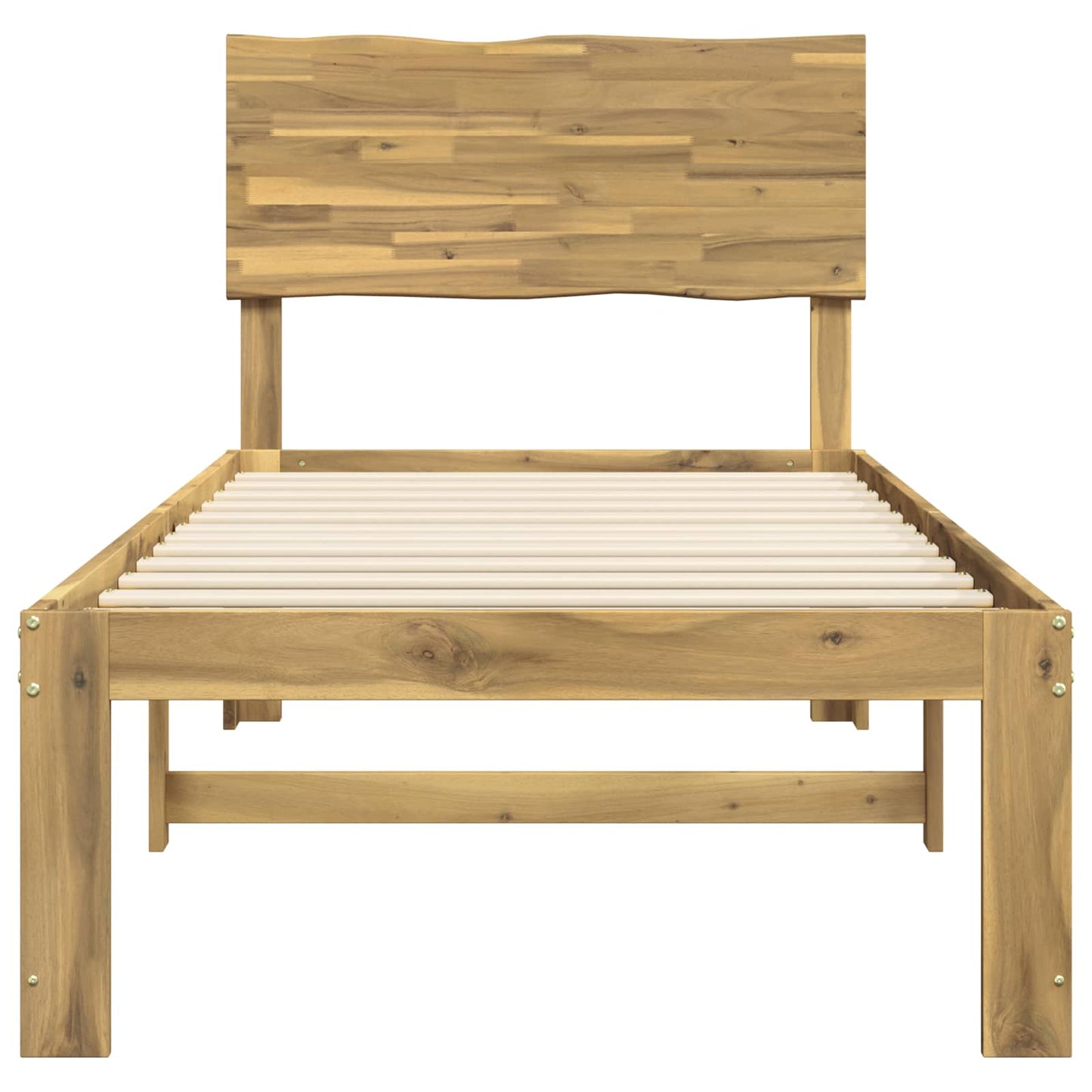 Single Bed Frame with Headboard ROSTOCK White 80 x 200 cm