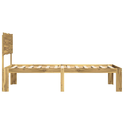 Single Bed Frame with Headboard ROSTOCK White 90 x 200 cm