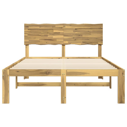 Double Bed Frame with Headboard ROSTOCK White 120 x 200 cm
