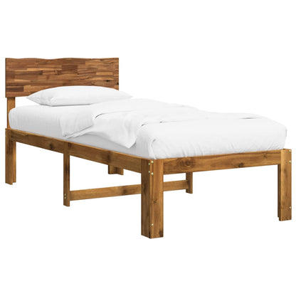 Single Bed Frame with Headboard ROSTOCK Natural 75 x 190 cm