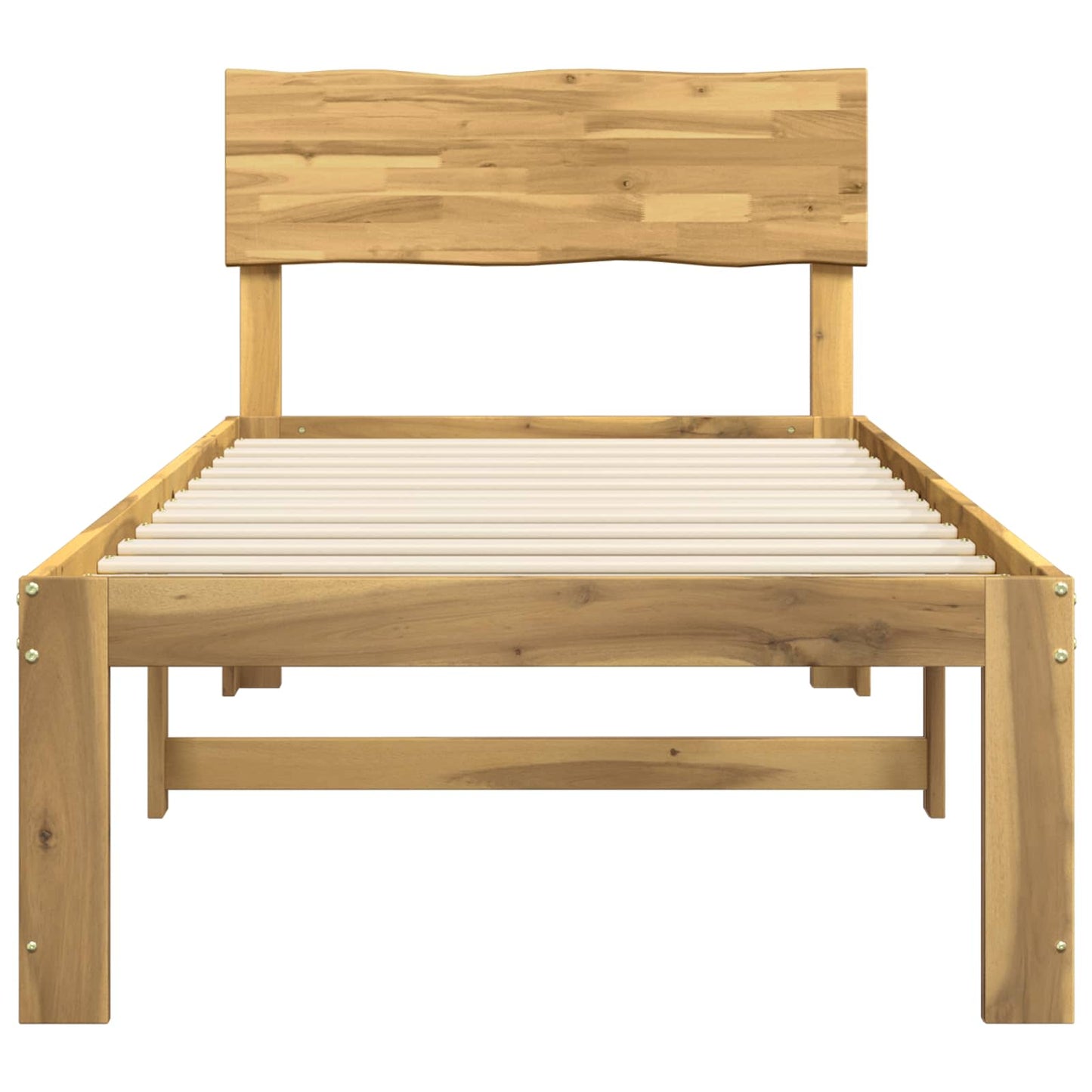Single Bed Frame with Headboard ROSTOCK White 75 x 190 cm