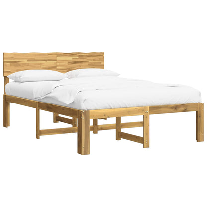 Double Bed Frame with Headboard ROSTOCK White 140 x 190 cm