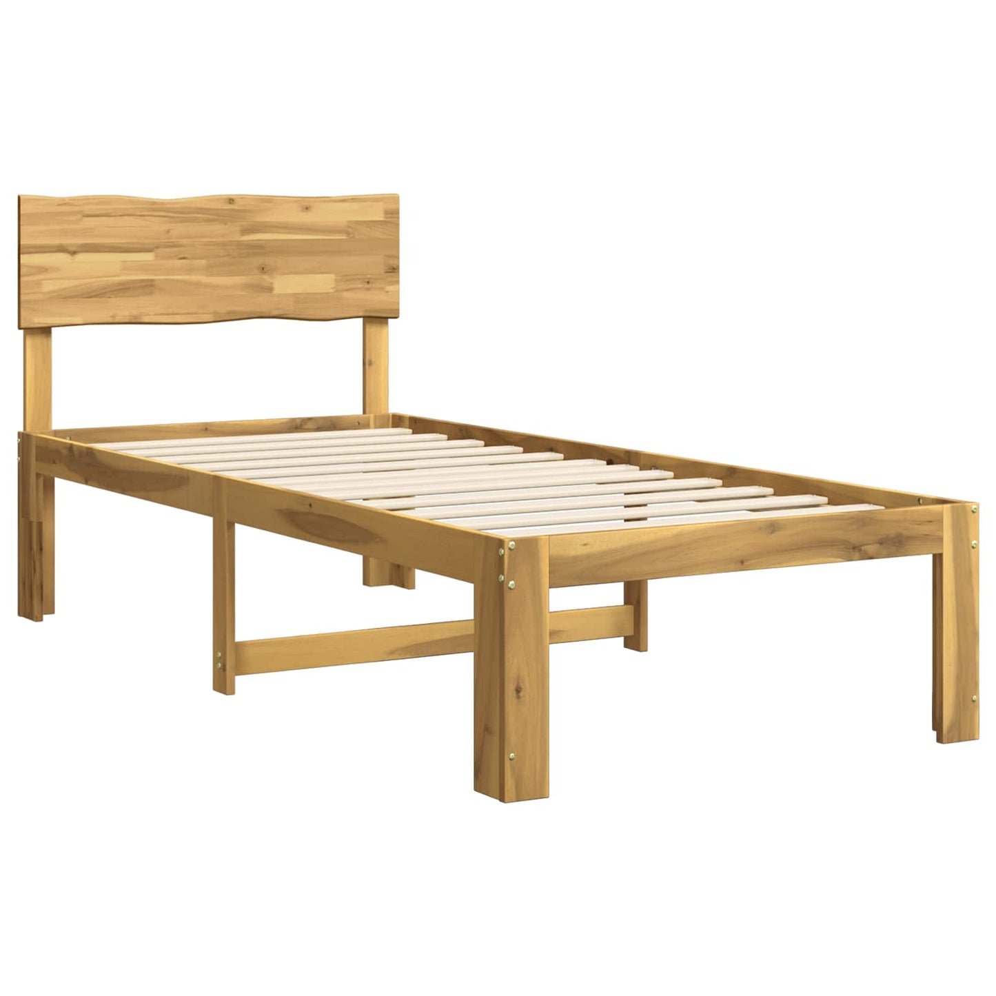 Single Bed Frame with Headboard ROSTOCK White 80 x 200 cm