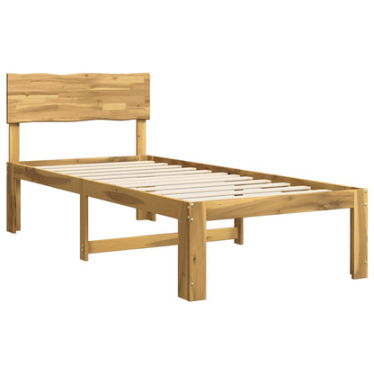 Single Bed Frame with Headboard ROSTOCK White 80 x 200 cm