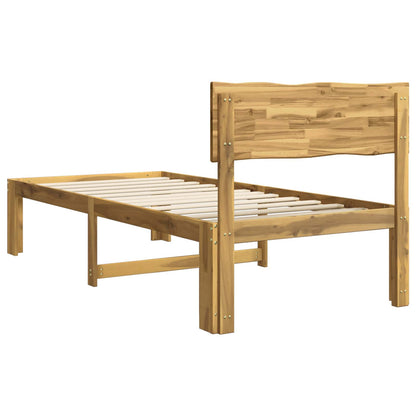 Single Bed Frame with Headboard ROSTOCK White 80 x 200 cm