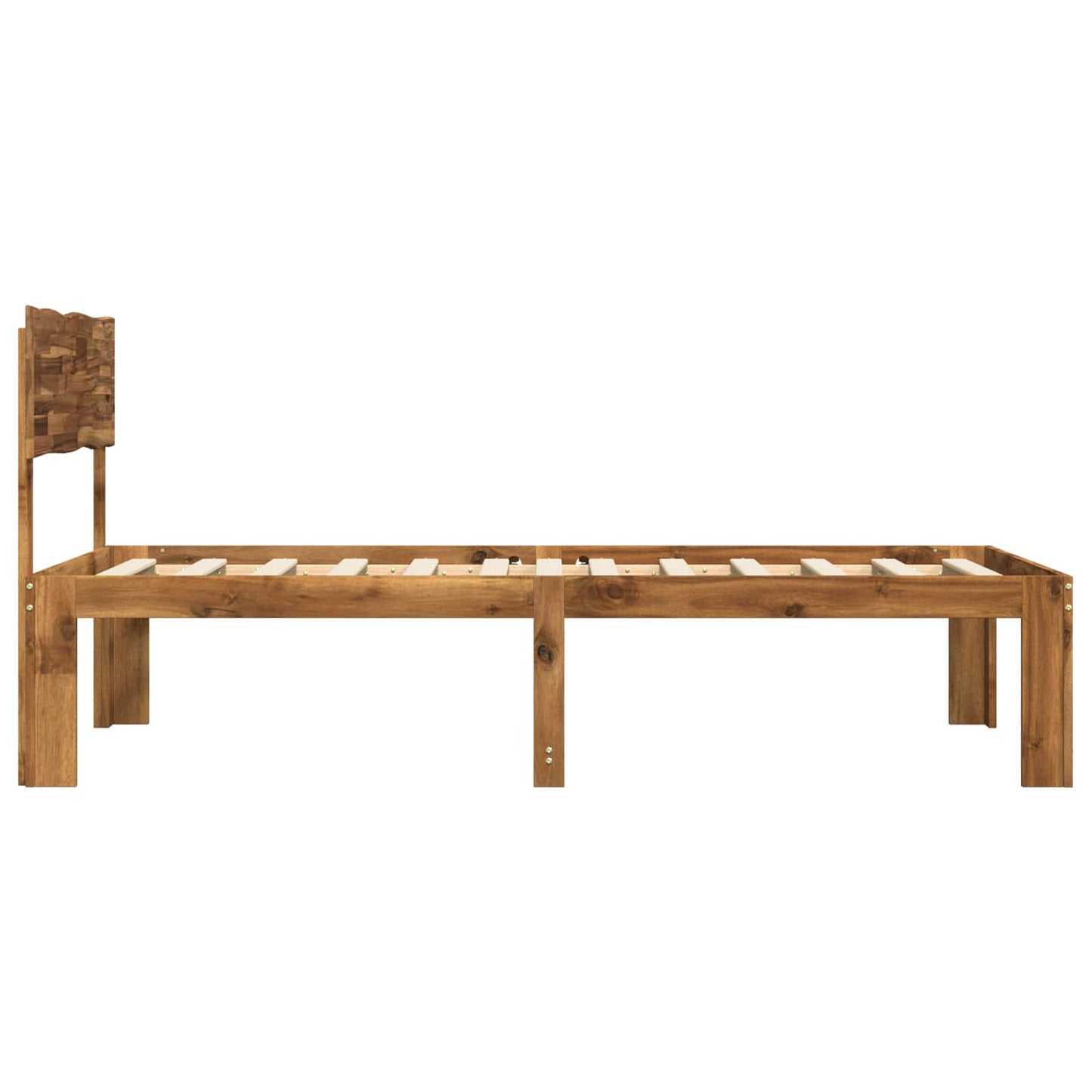 Single Bed Frame with Headboard ROSTOCK Natural 90 x 200 cm