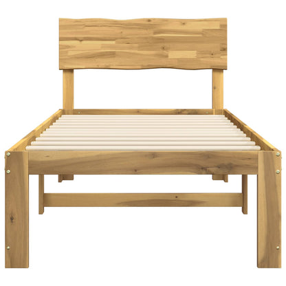 Single Bed Frame with Headboard ROSTOCK White 90 x 200 cm