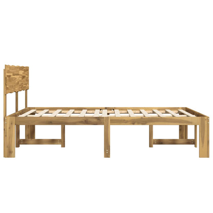 Double Bed Frame with Headboard ROSTOCK White 140 x 200 cm