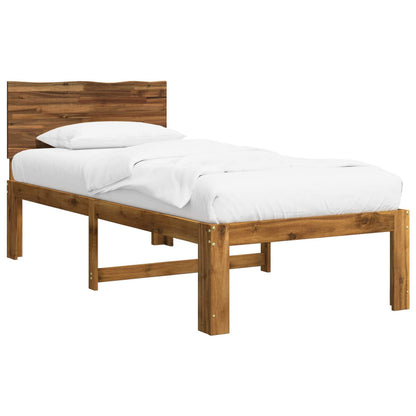 Single Bed Frame with Headboard ROSTOCK Natural 75 x 190 cm