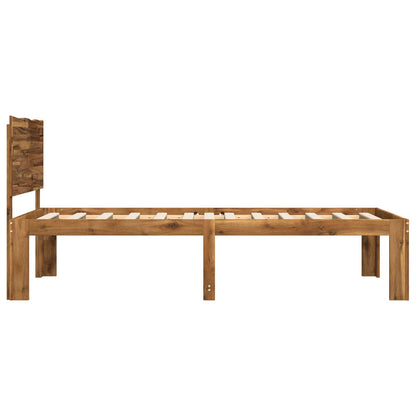 Single Bed Frame with Headboard ROSTOCK Natural 80 x 200 cm