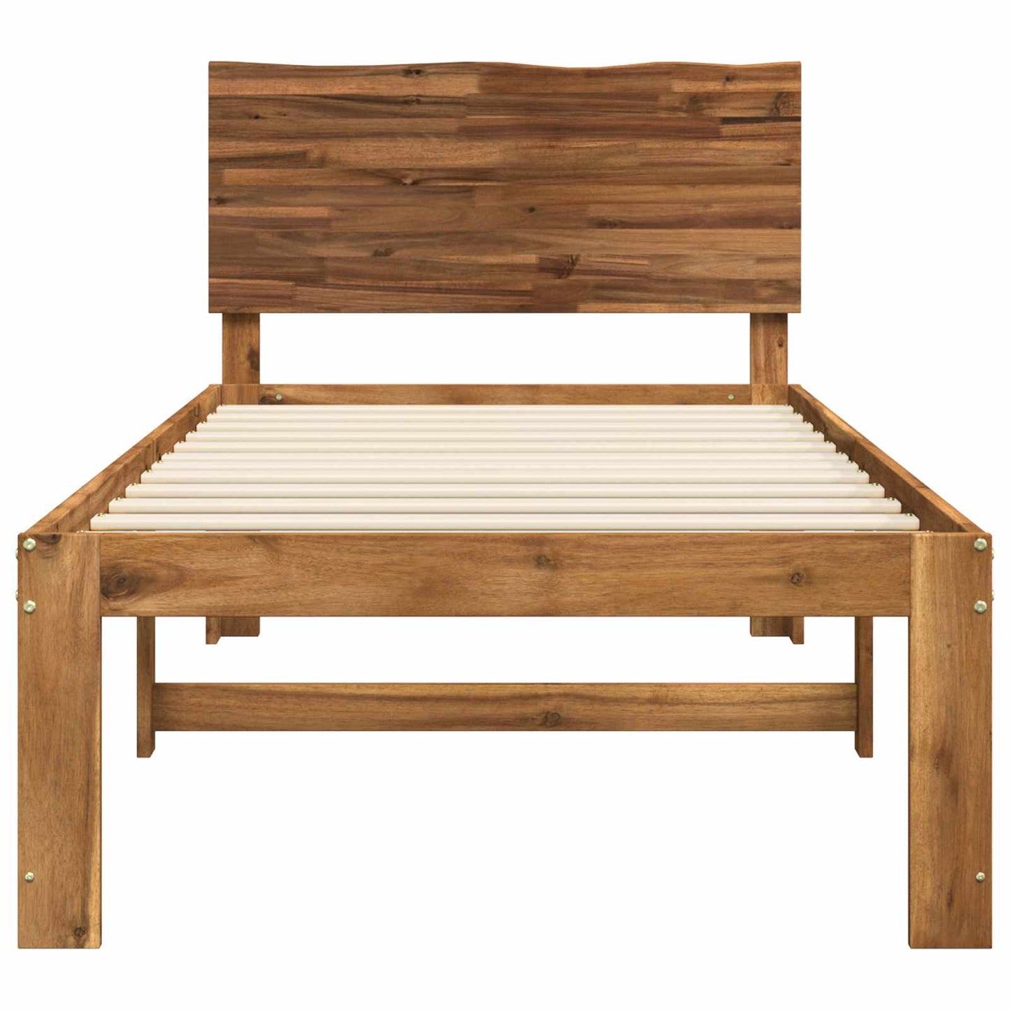 Single Bed Frame with Headboard ROSTOCK Natural 90 x 200 cm