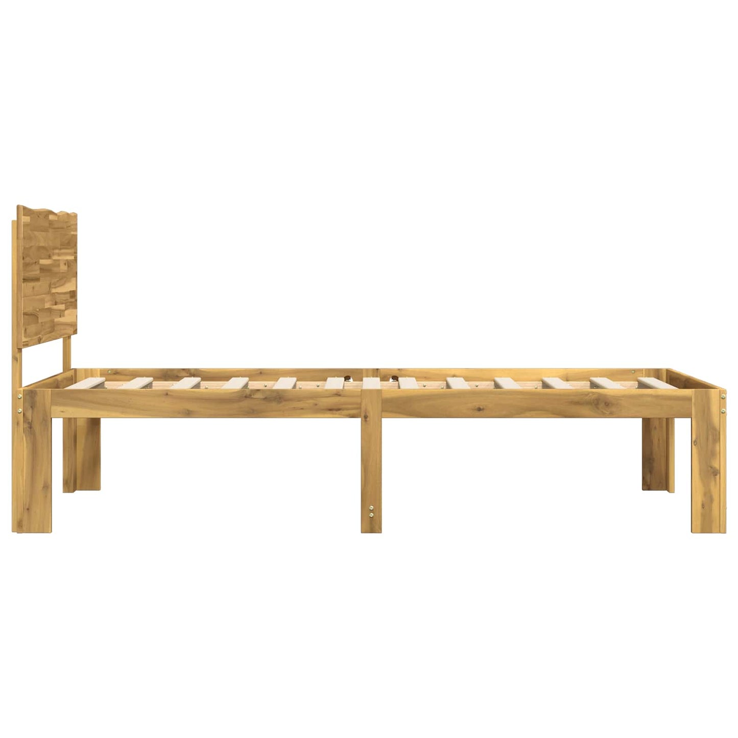 Single Bed Frame with Headboard ROSTOCK White 100 x 200 cm