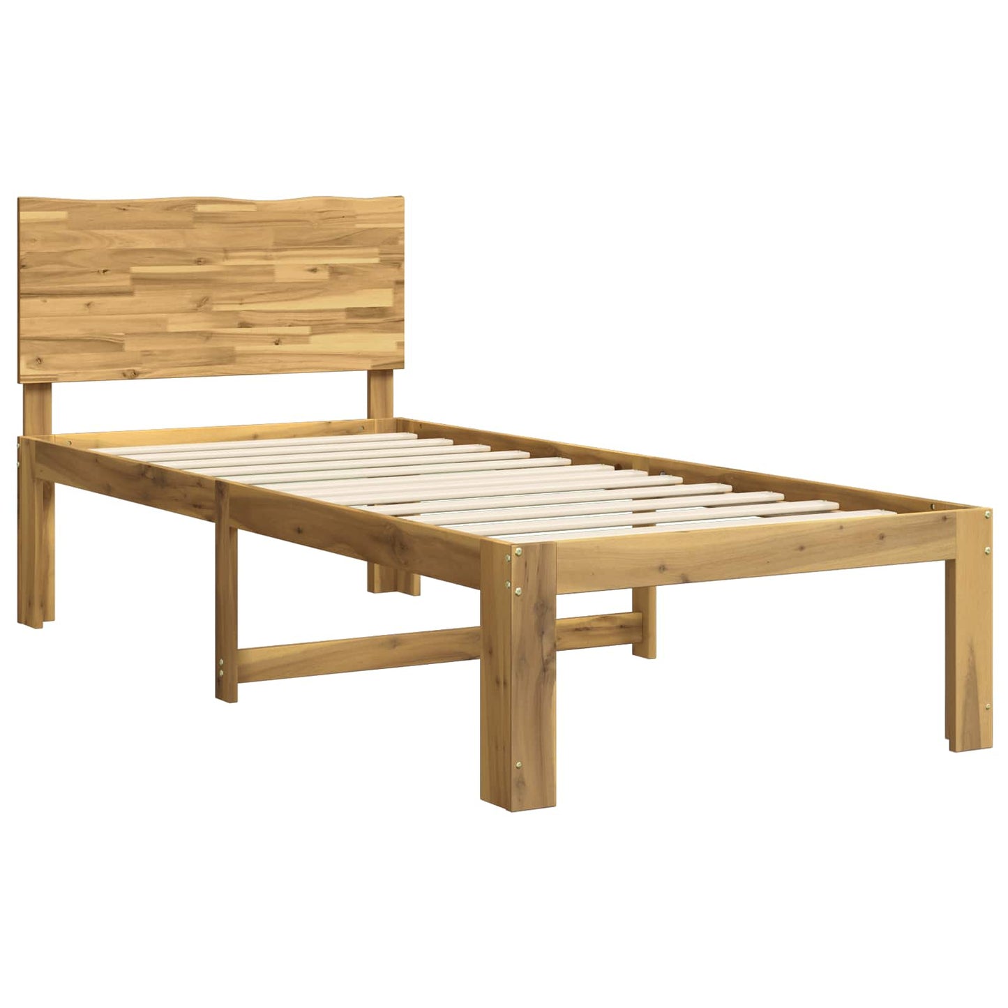 Single Bed Frame with Headboard ROSTOCK White 75 x 190 cm
