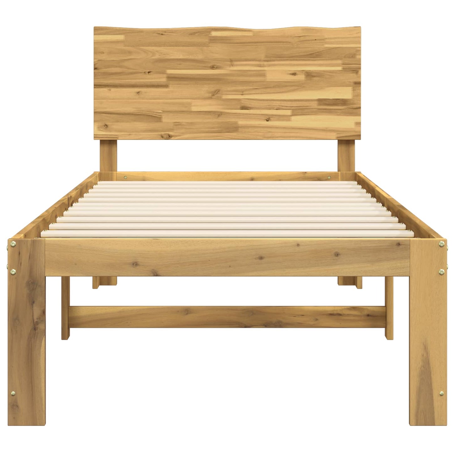 Single Bed Frame with Headboard ROSTOCK White 75 x 190 cm