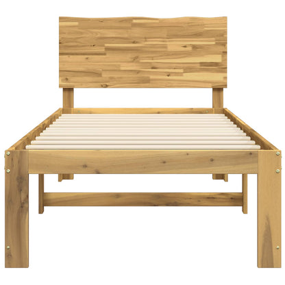 Single Bed Frame with Headboard ROSTOCK White 75 x 190 cm