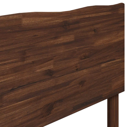 Single Bed Frame with Headboard ROSTOCK Dark Brown 80 x 200 cm