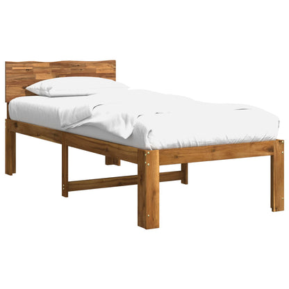 Single Bed Frame with Headboard ROSTOCK Natural 80 x 200 cm