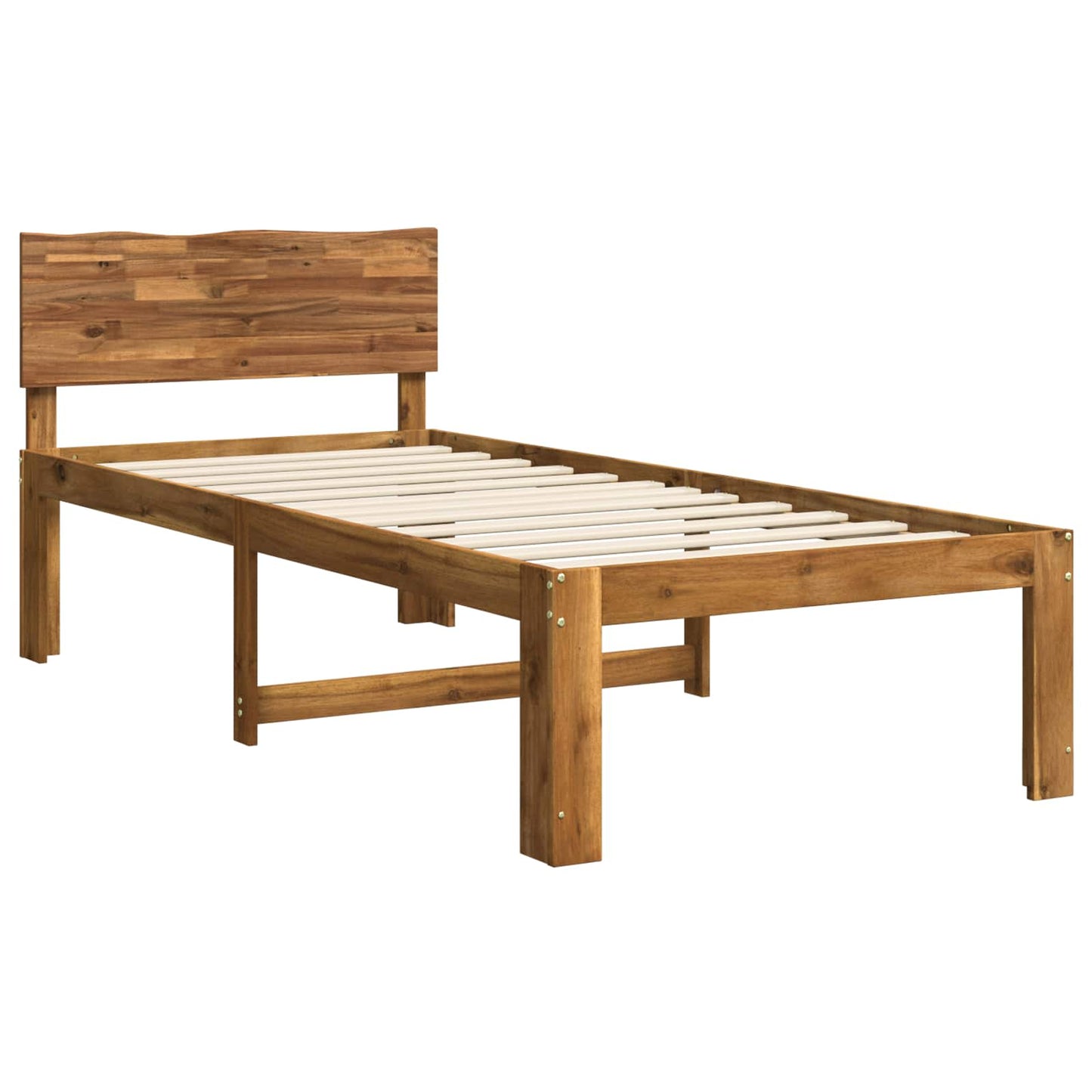 Single Bed Frame with Headboard ROSTOCK Natural 80 x 200 cm