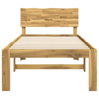 Single Bed Frame with Headboard ROSTOCK White 90 x 200 cm