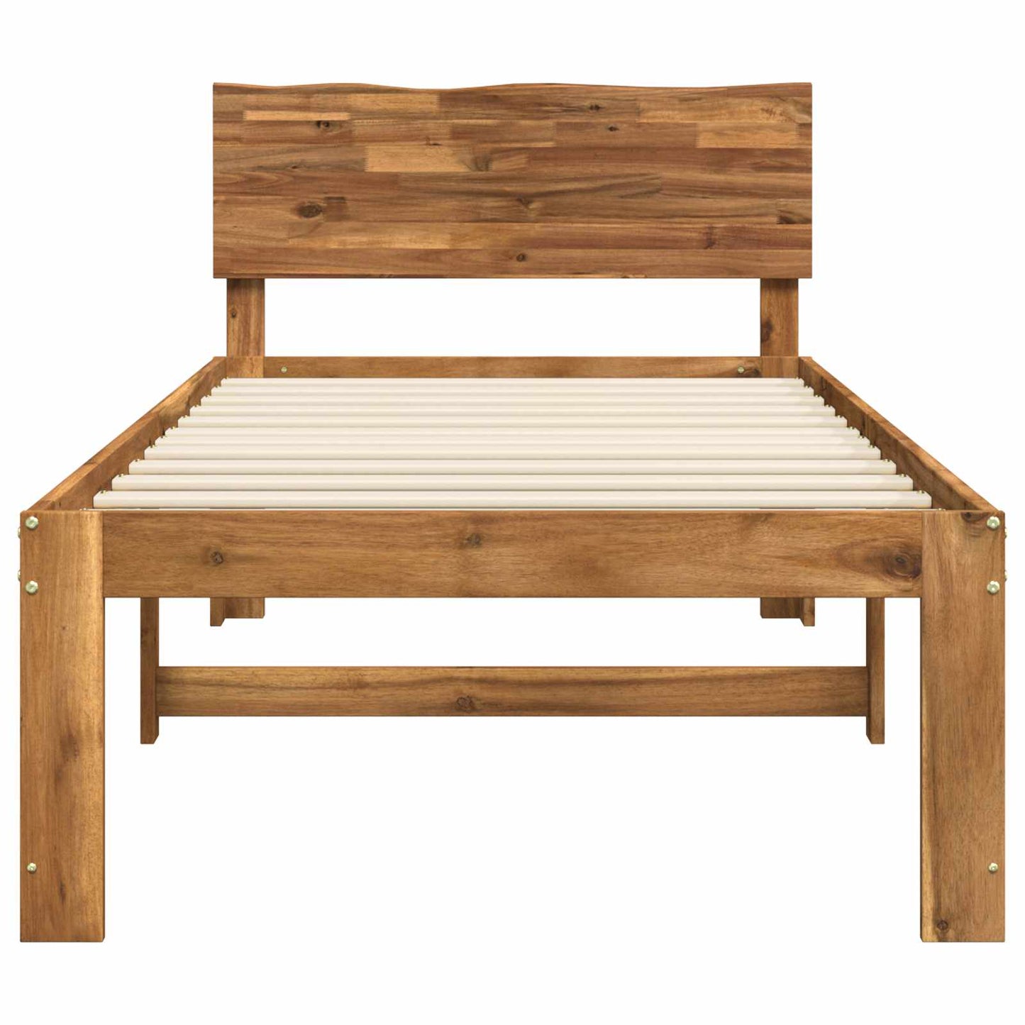Single Bed Frame with Headboard ROSTOCK Natural 100 x 200 cm
