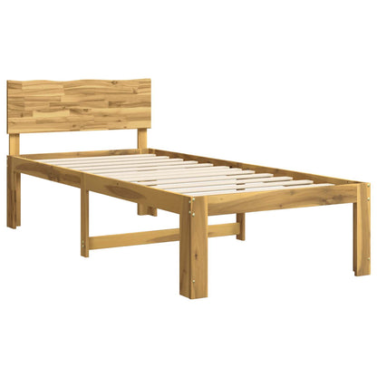 Single Bed Frame with Headboard ROSTOCK White 100 x 200 cm