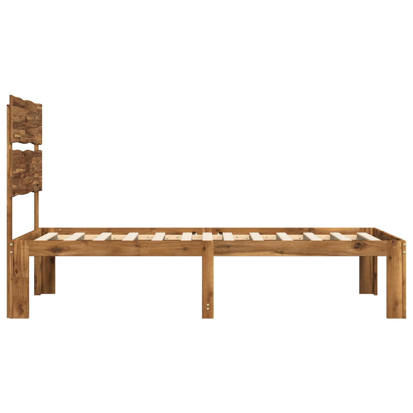 Single Bed Frame with Headboard ROSTOCK Natural 75 x 190 cm