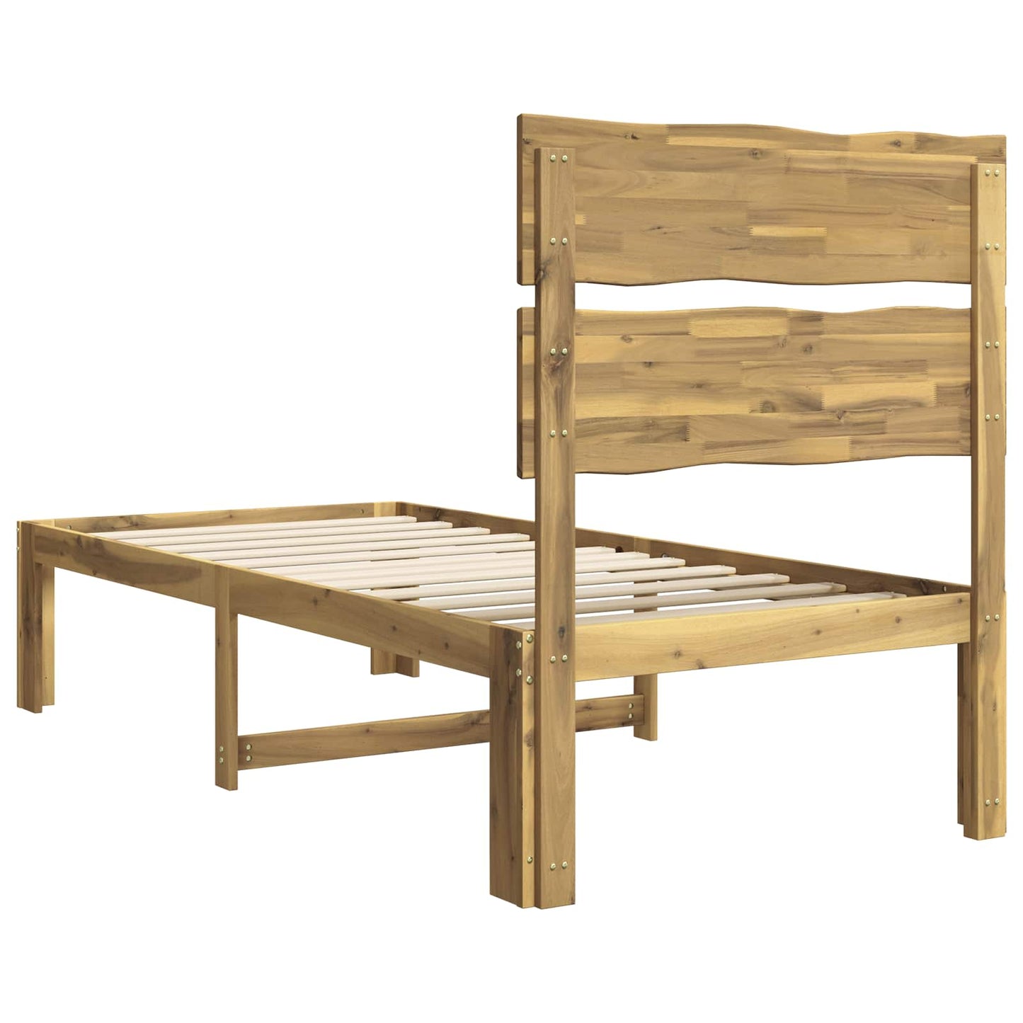 Single Bed Frame with Headboard ROSTOCK White 90 x 190 cm