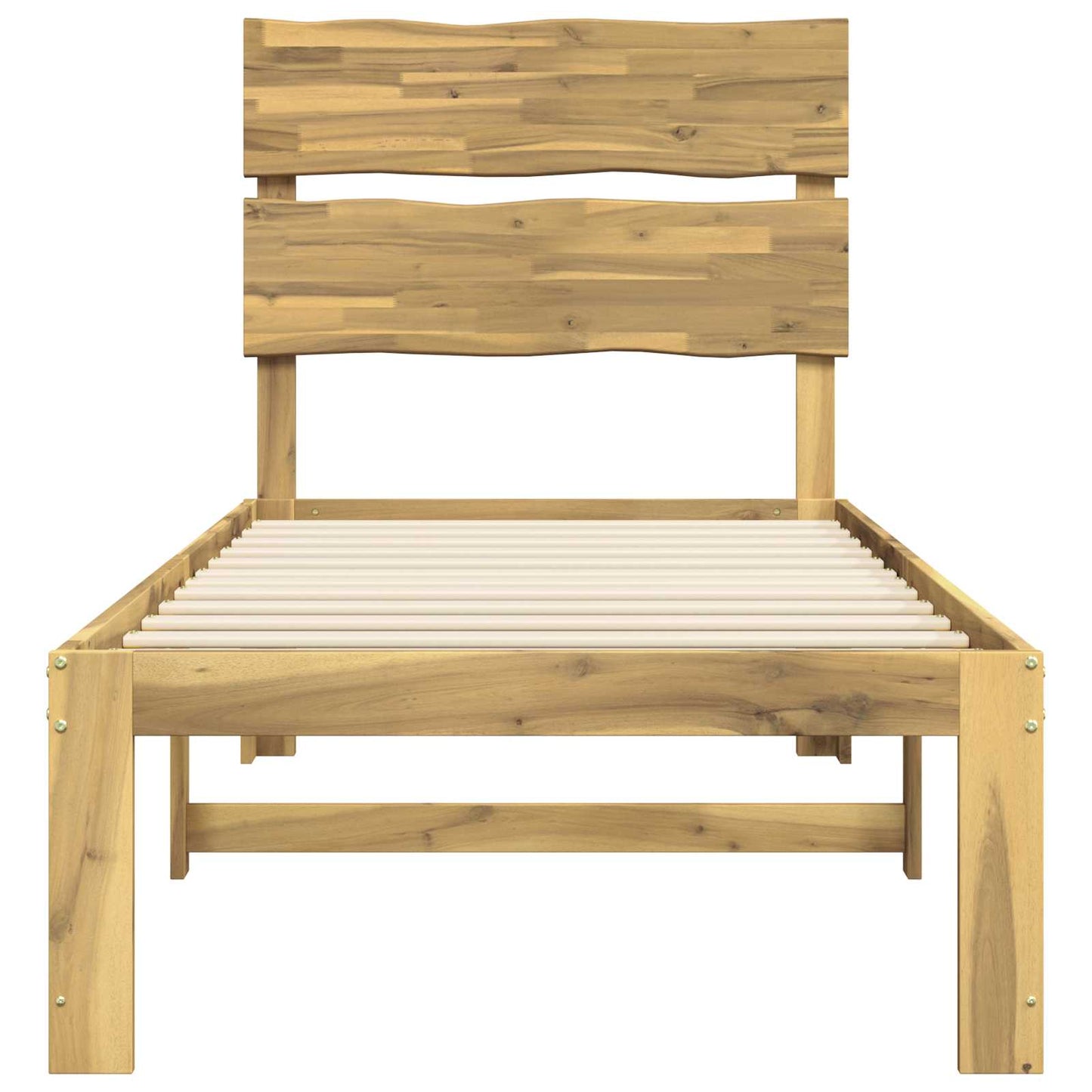 Single Bed Frame with Headboard ROSTOCK White 90 x 190 cm
