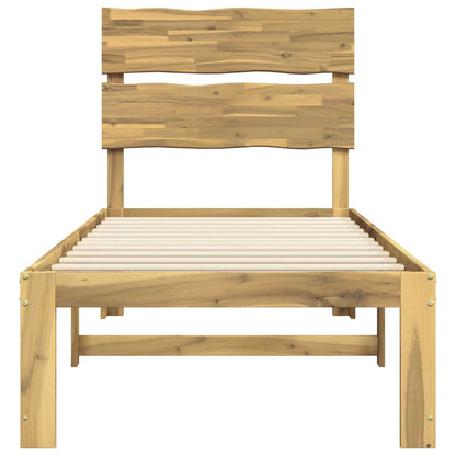 Single Bed Frame with Headboard ROSTOCK White 90 x 190 cm