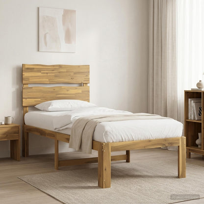 Single Bed Frame with Headboard ROSTOCK White 80 x 200 cm