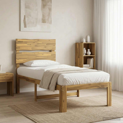 Single Bed Frame with Headboard ROSTOCK White 90 x 200 cm