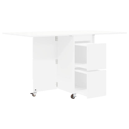 Dinning Table 140 x 80 x 77 cm Engineered Wood White