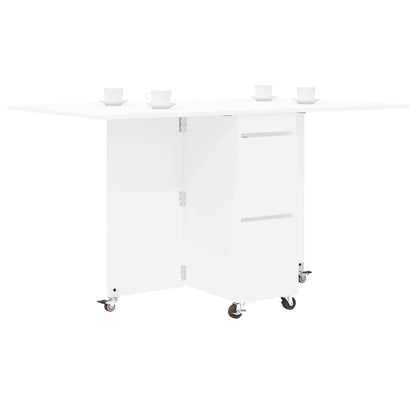Dinning Table 140 x 80 x 77 cm Engineered Wood White