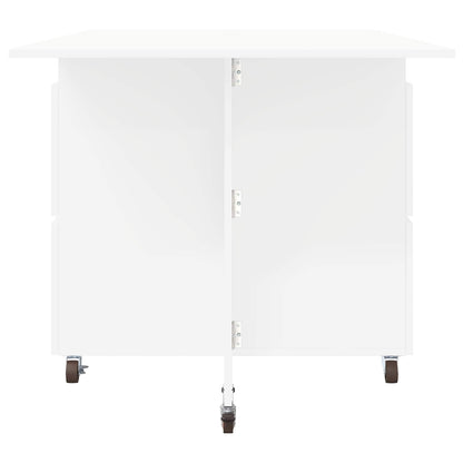 Dinning Table 140 x 80 x 77 cm Engineered Wood White