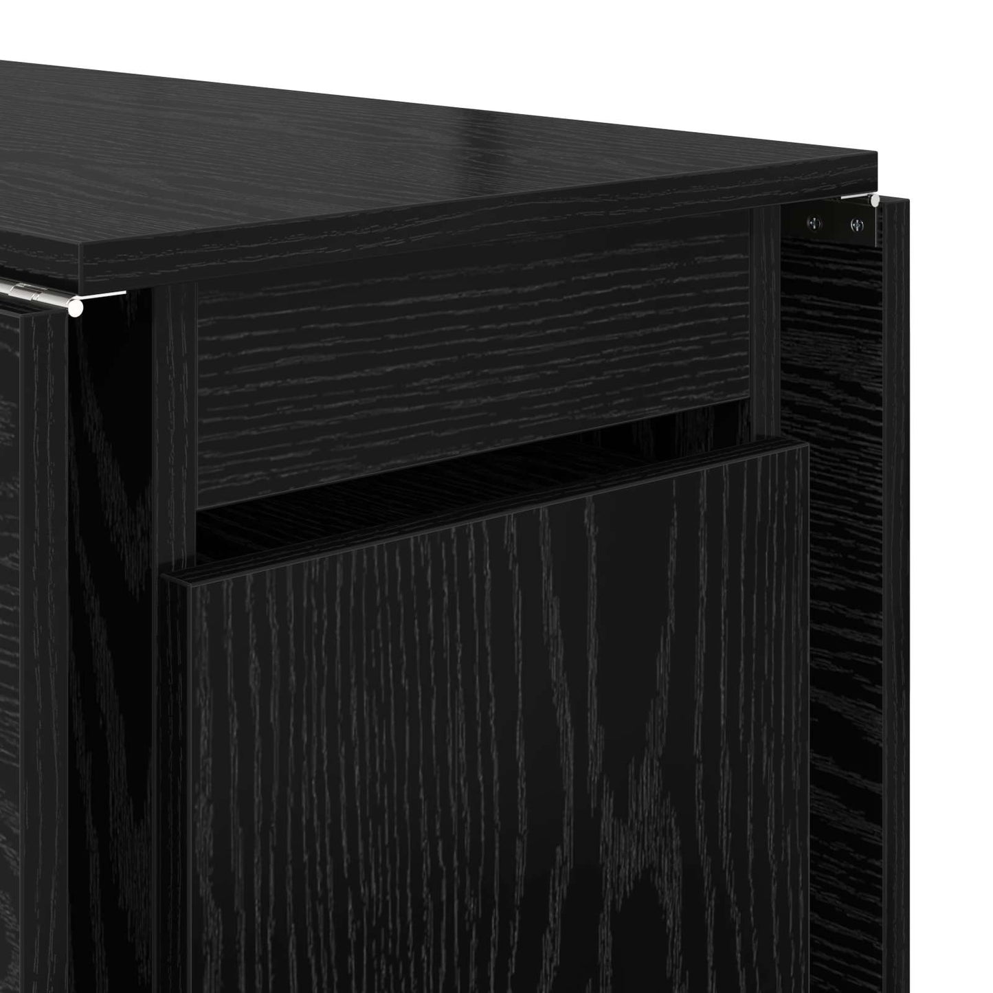 Dinning Table 140 x 80 x 77 cm Engineered Wood Black Oak