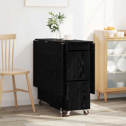Dinning Table 140 x 80 x 77 cm Engineered Wood Black Oak