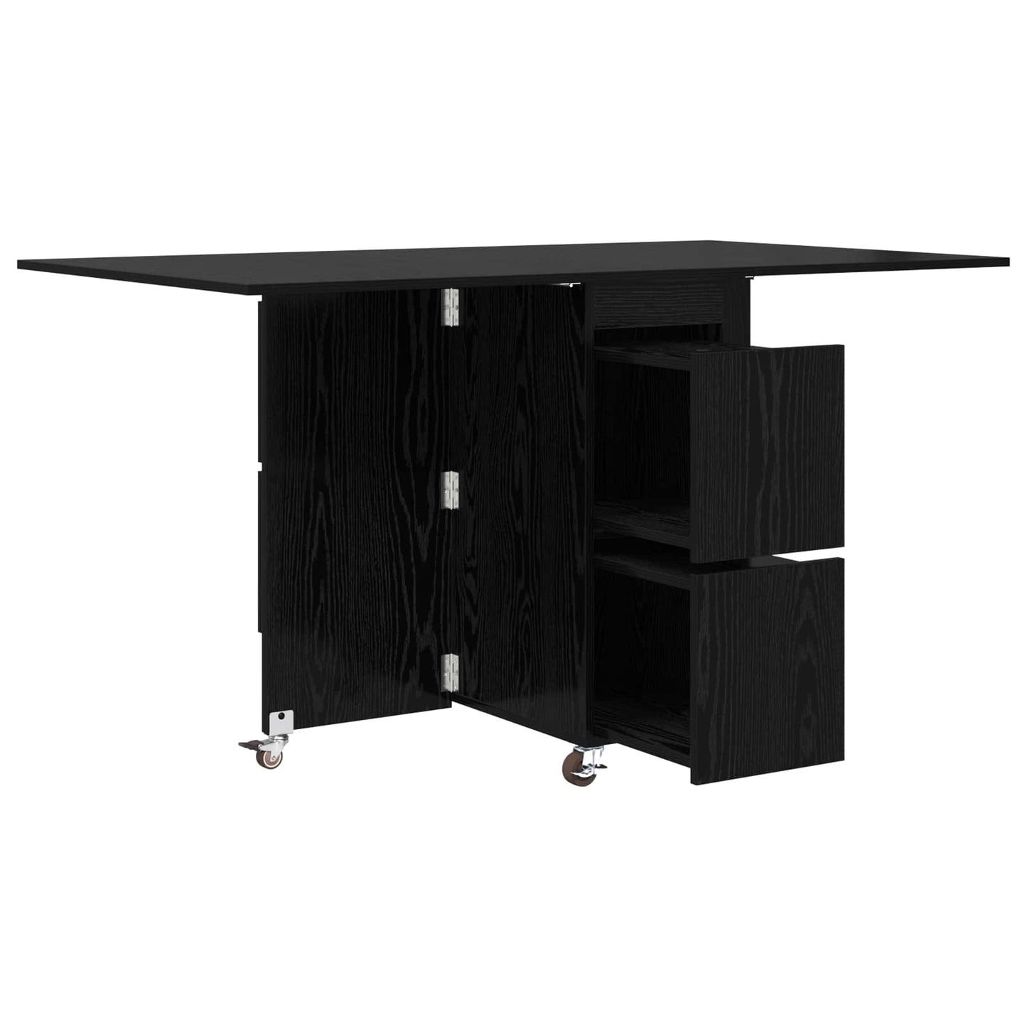 Dinning Table 140 x 80 x 77 cm Engineered Wood Black Oak