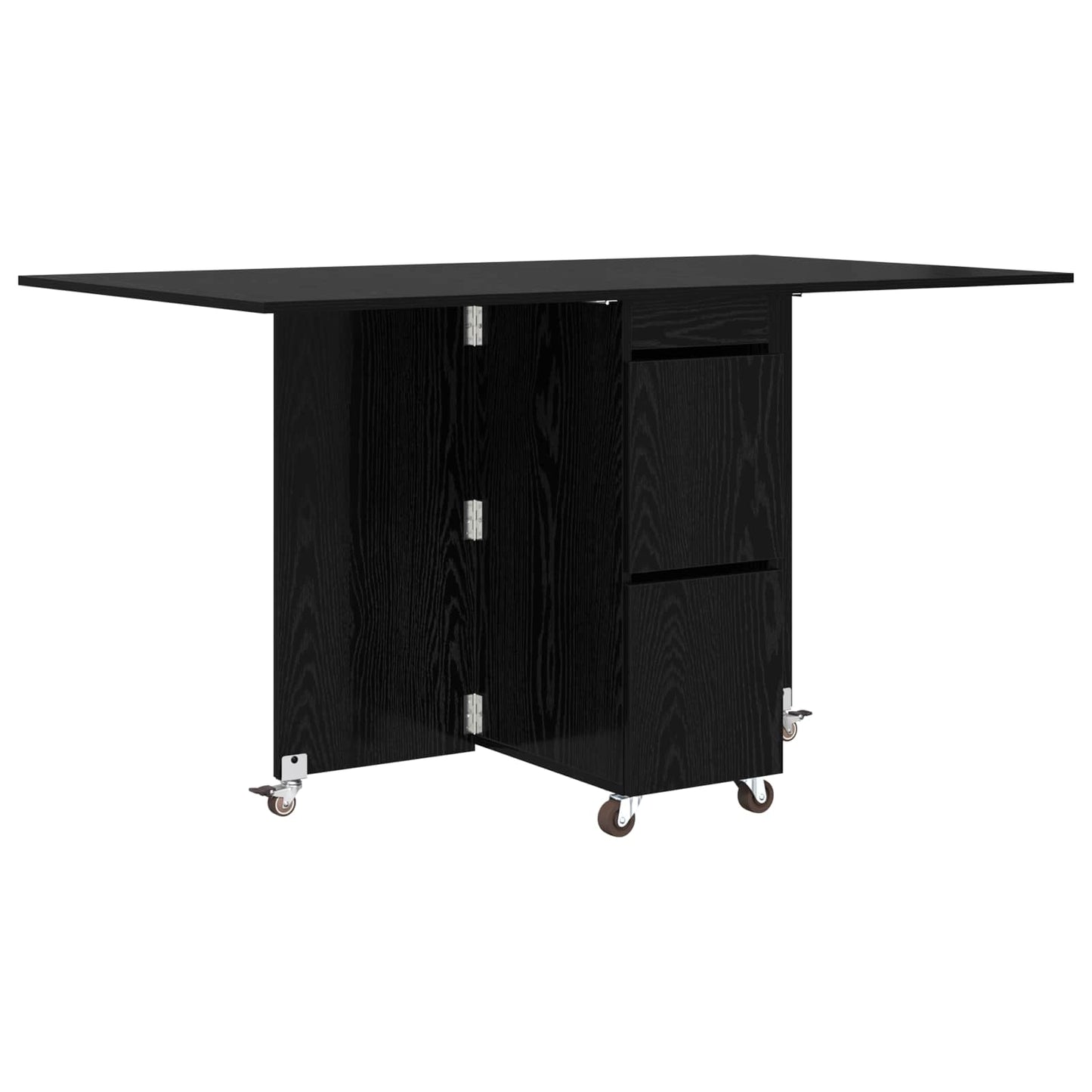 Dinning Table 140 x 80 x 77 cm Engineered Wood Black Oak