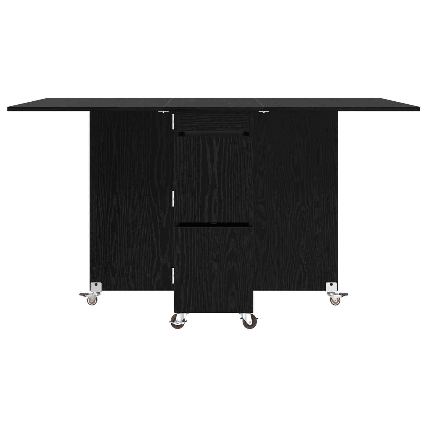 Dinning Table 140 x 80 x 77 cm Engineered Wood Black Oak