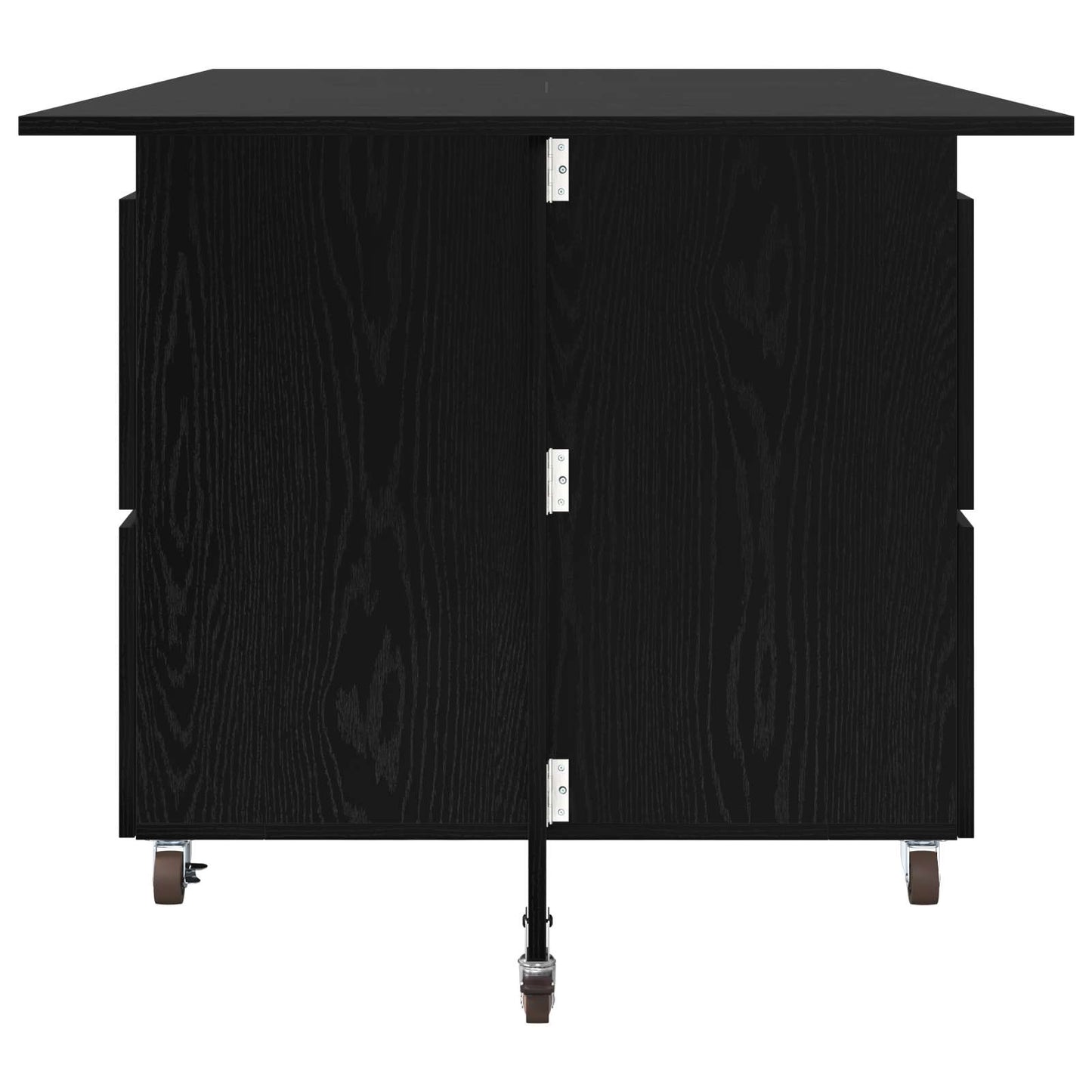 Dinning Table 140 x 80 x 77 cm Engineered Wood Black Oak