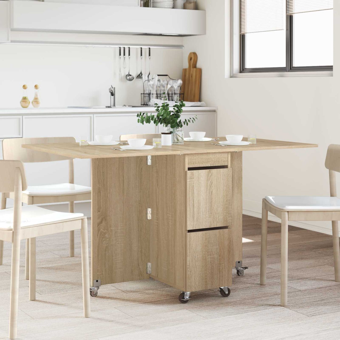 Dinning Table 140 x 80 x 77 cm Engineered Wood Sonoma Oak