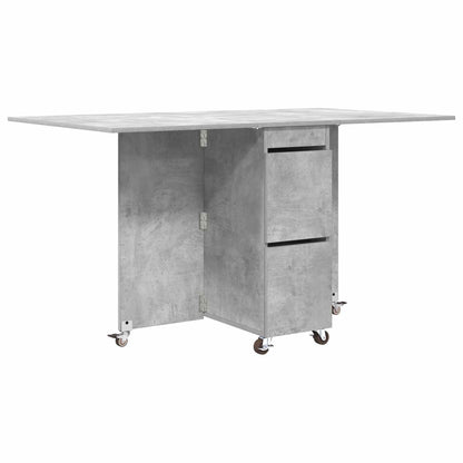 Dinning Table 140 x 80 x 77 cm Engineered Wood Concrete Grey