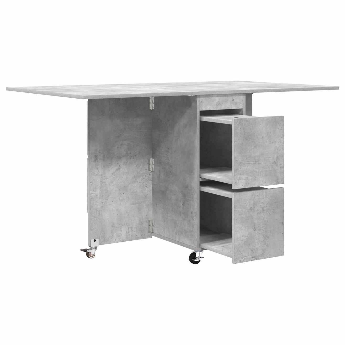 Dinning Table 140 x 80 x 77 cm Engineered Wood Concrete Grey