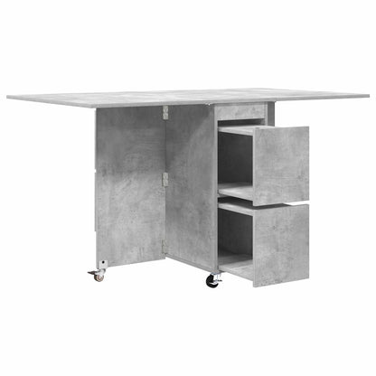 Dinning Table 140 x 80 x 77 cm Engineered Wood Concrete Grey