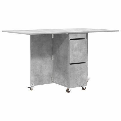 Dinning Table 140 x 80 x 77 cm Engineered Wood Concrete Grey