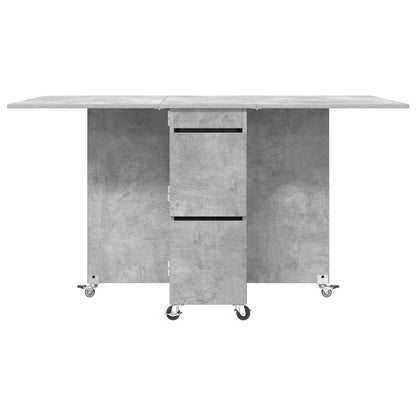 Dinning Table 140 x 80 x 77 cm Engineered Wood Concrete Grey