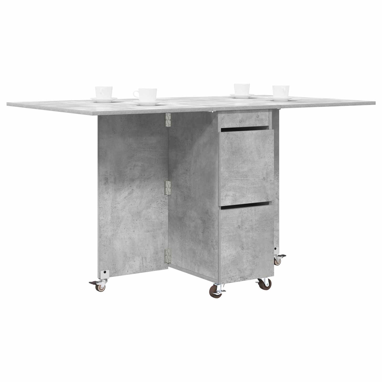 Dinning Table 140 x 80 x 77 cm Engineered Wood Concrete Grey