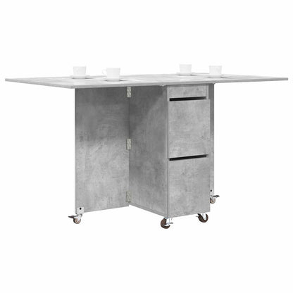 Dinning Table 140 x 80 x 77 cm Engineered Wood Concrete Grey