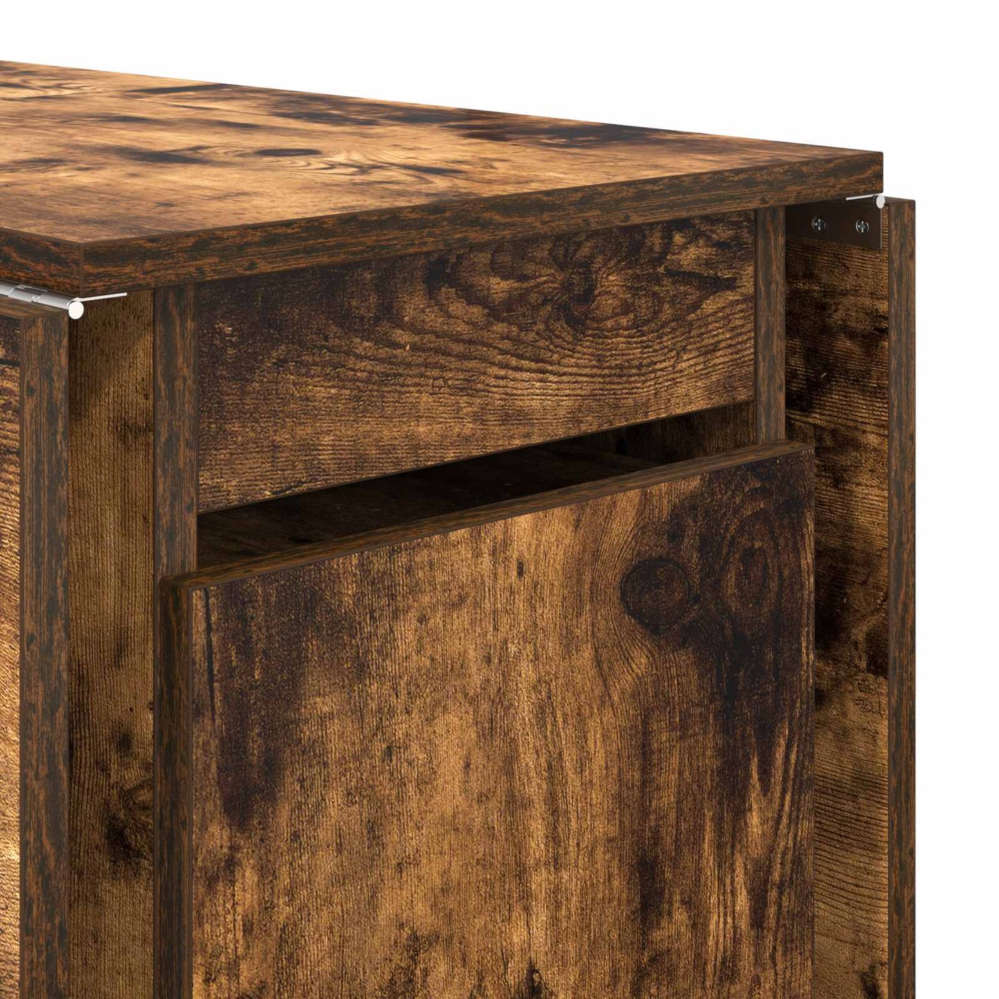 Dinning Table 140 x 80 x 77 cm Engineered Wood Smoked Oak