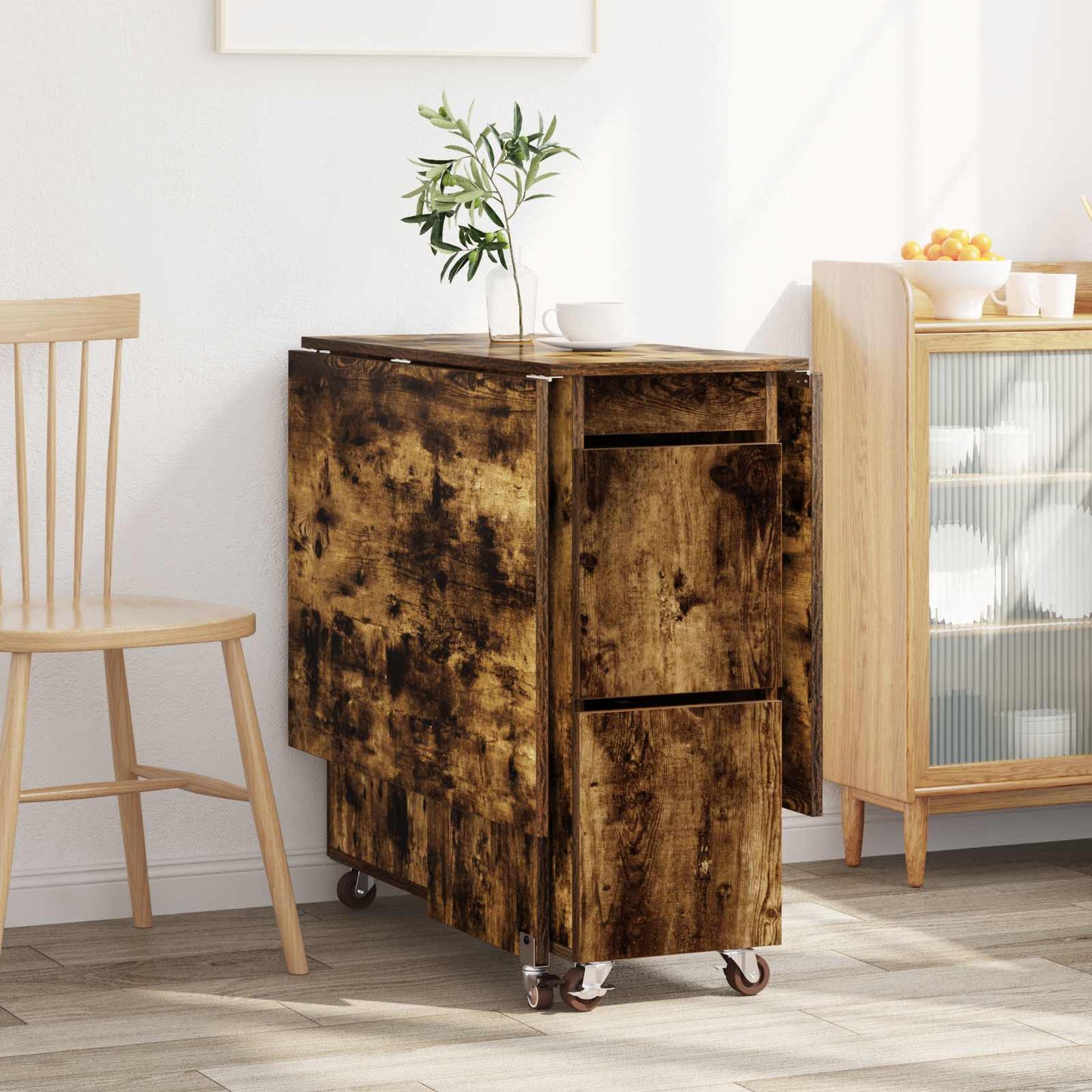 Dinning Table 140 x 80 x 77 cm Engineered Wood Smoked Oak